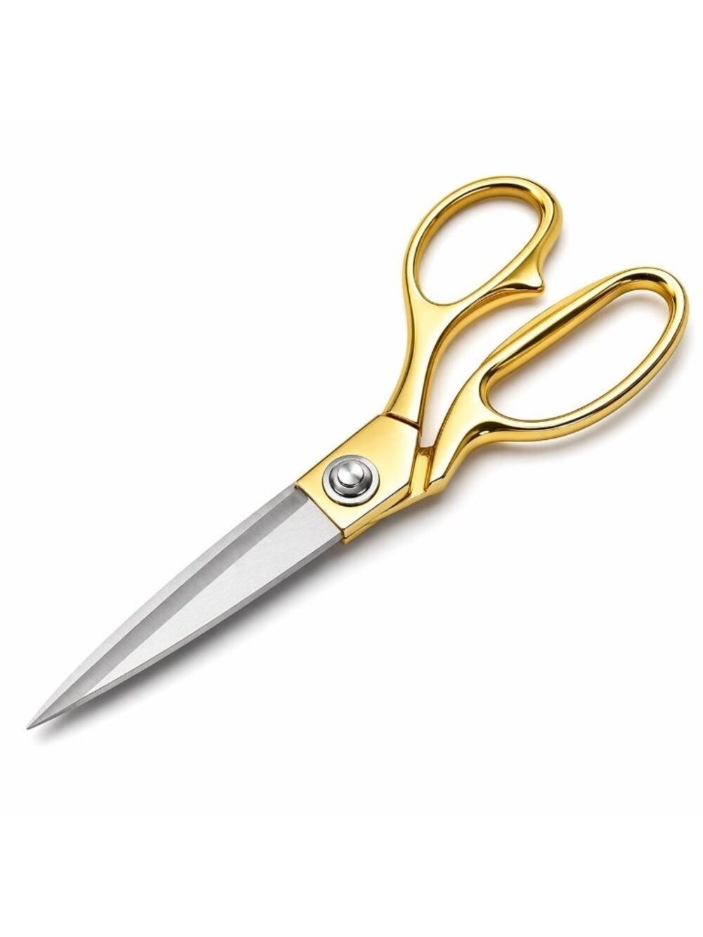 Gold Handle Sewing Scissors 8 Inch Stainless Steel Silver Blades Tailor Shears